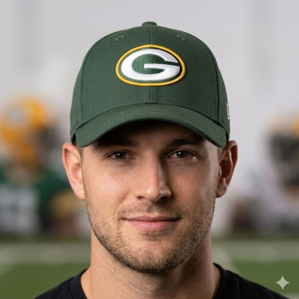 Green Bay Packers NFL Onfield Reebok Hat Green Embroidered Logo L/XL Stretch Fit